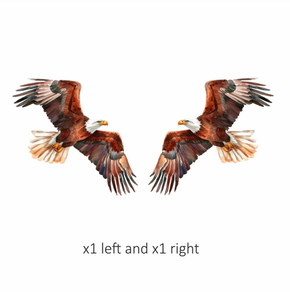Brown Eagle Bald Soaring Wings Vinyl Sticker Decal