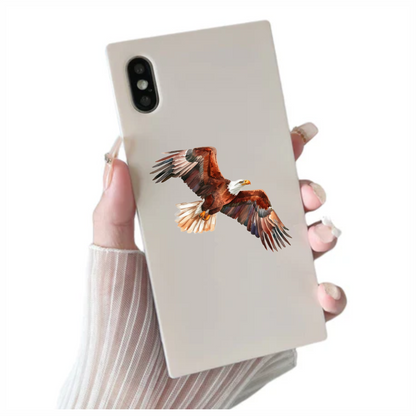 Brown Eagle Bald Soaring Wings Vinyl Sticker Decal