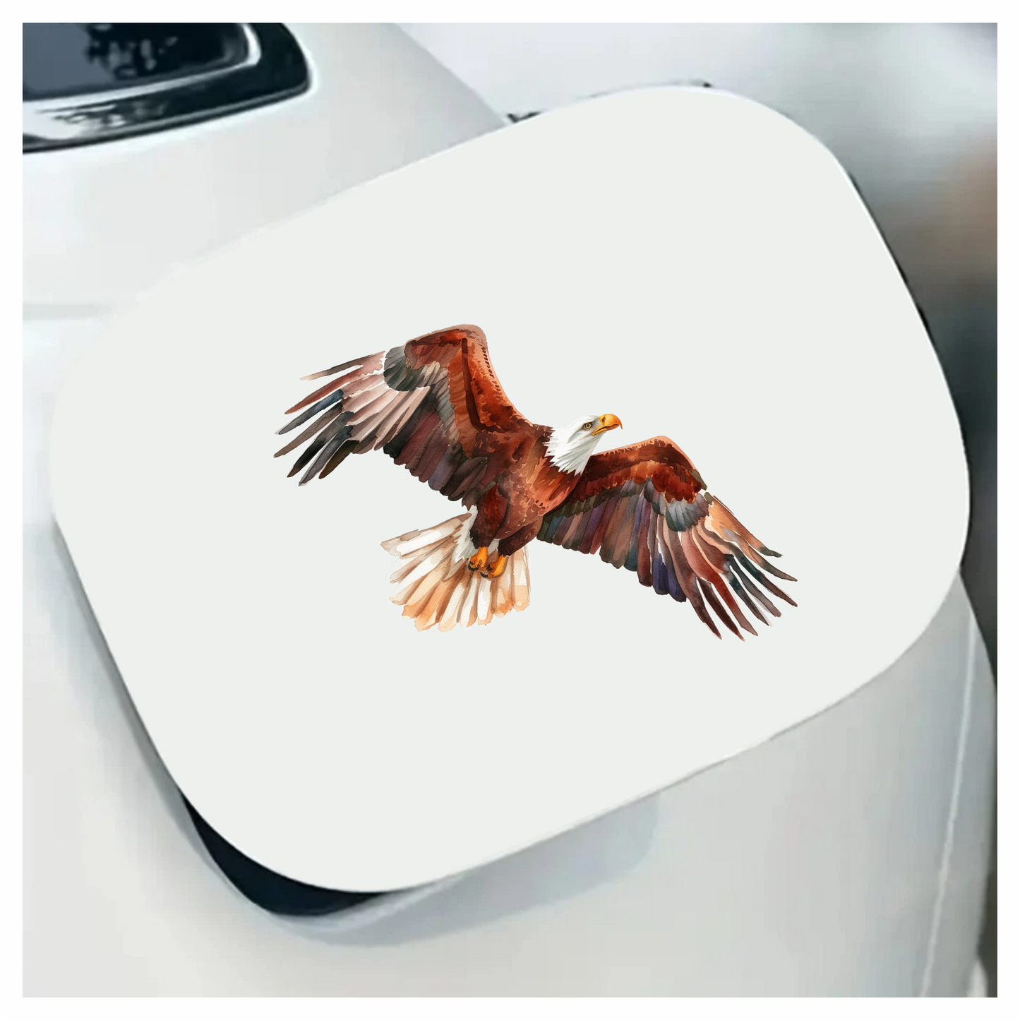 Brown Eagle Bald Soaring Wings Vinyl Sticker Decal
