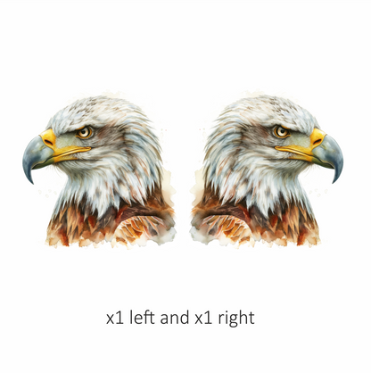 White Eagle Bald Head Portrait Vinyl Sticker Decal