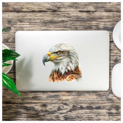 White Eagle Bald Head Portrait Vinyl Sticker Decal