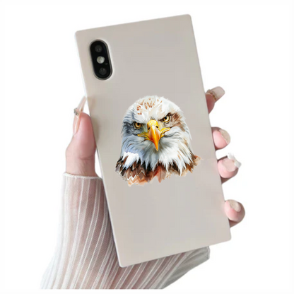 White Eagle Bald Face Close Vinyl Sticker Decal