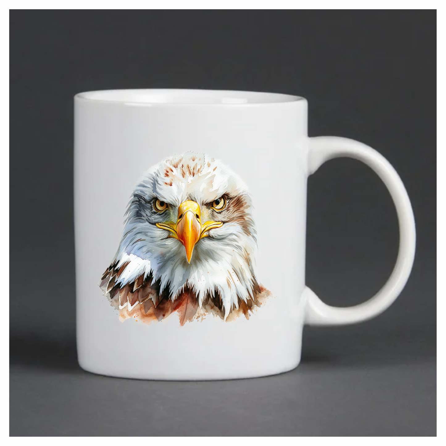 White Eagle Bald Face Close Vinyl Sticker Decal