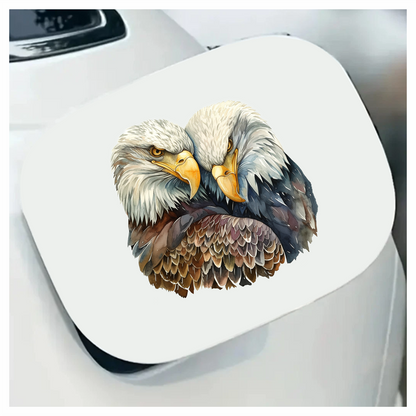 Brown Eagles Bald Pair Close Vinyl Sticker Decal