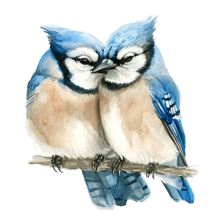 Blue Jays Birds Sitting Together Vinyl Sticker Decal