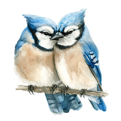 Blue Jays Birds Sitting Together Vinyl Sticker Decal