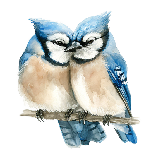 Blue Jays Birds Sitting Together Vinyl Sticker Decal