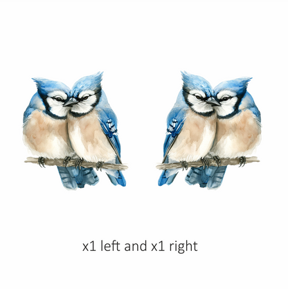 Blue Jays Birds Sitting Together Vinyl Sticker Decal