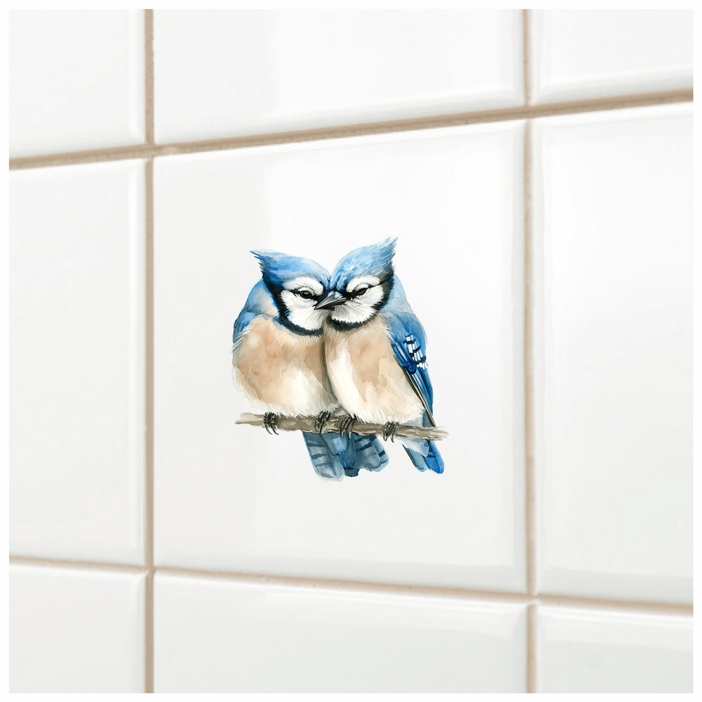 Blue Jays Birds Sitting Together Vinyl Sticker Decal