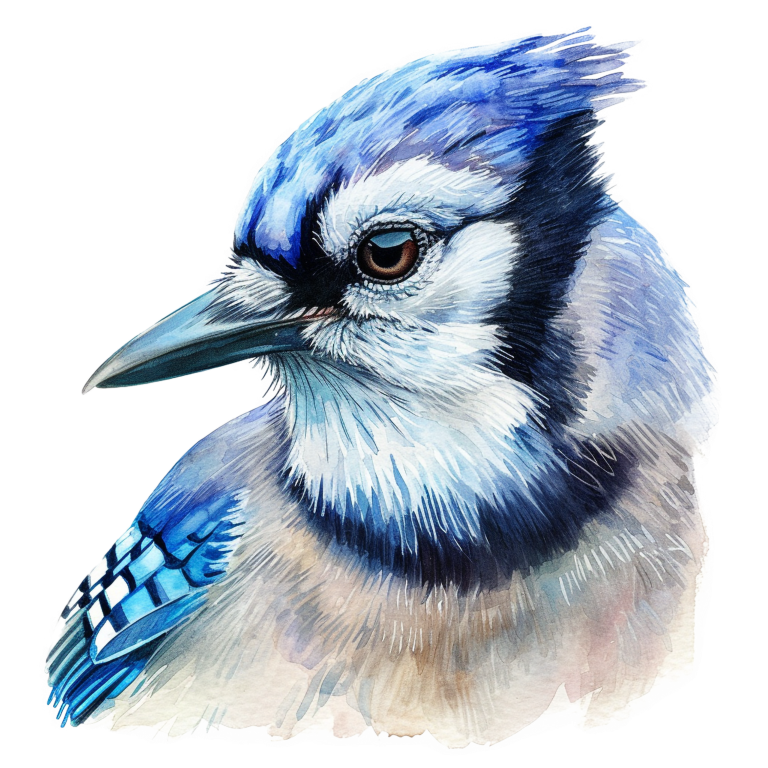 Blue Jay Bird Head Close Vinyl Sticker Decal