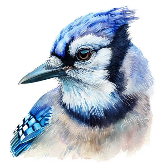 Blue Jay Bird Head Close Vinyl Sticker Decal