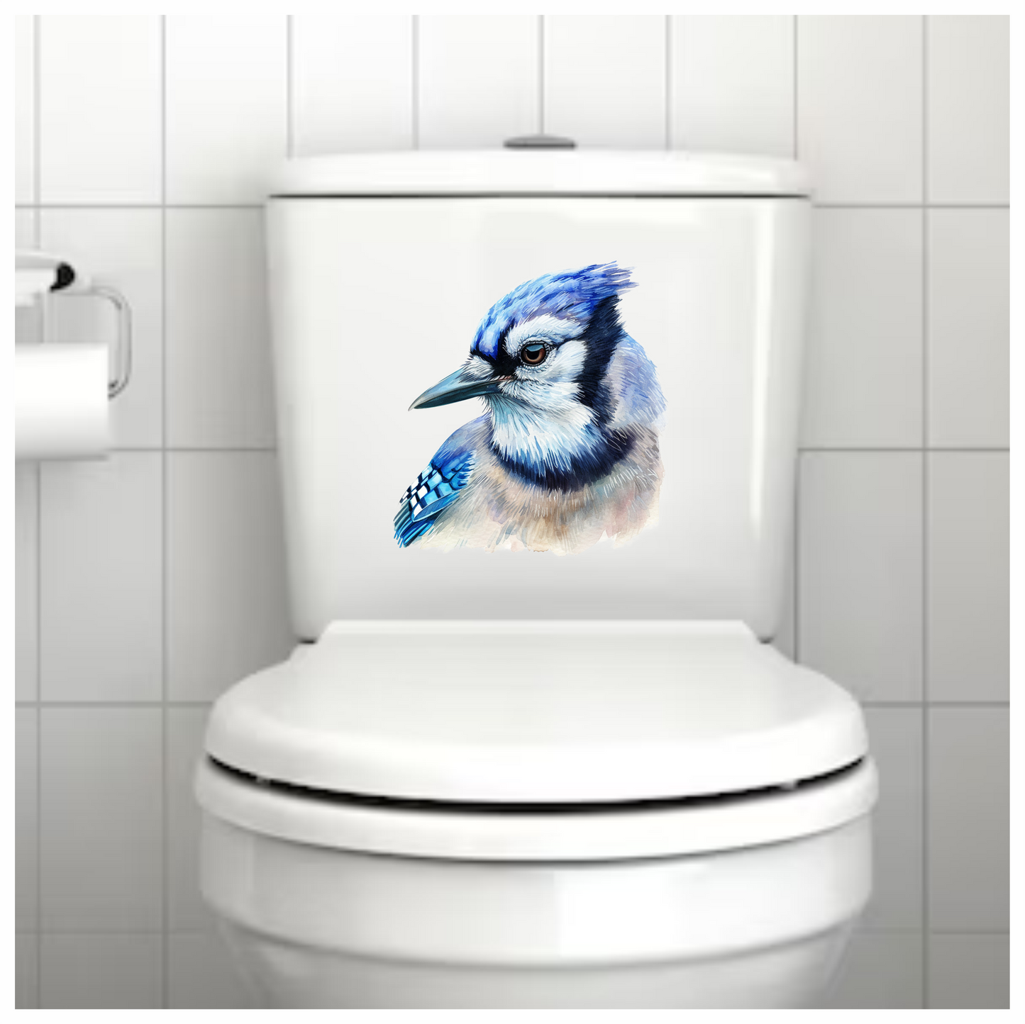 Blue Jay Bird Head Close Vinyl Sticker Decal