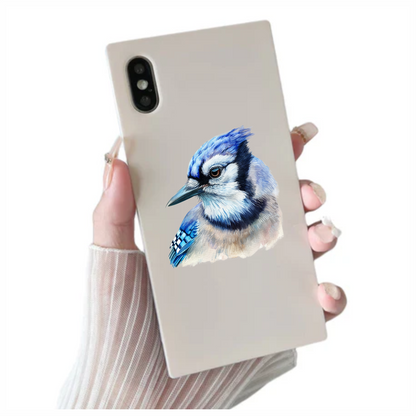 Blue Jay Bird Head Close Vinyl Sticker Decal
