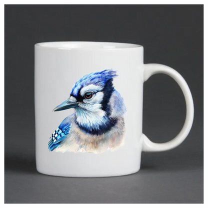 Blue Jay Bird Head Close Vinyl Sticker Decal