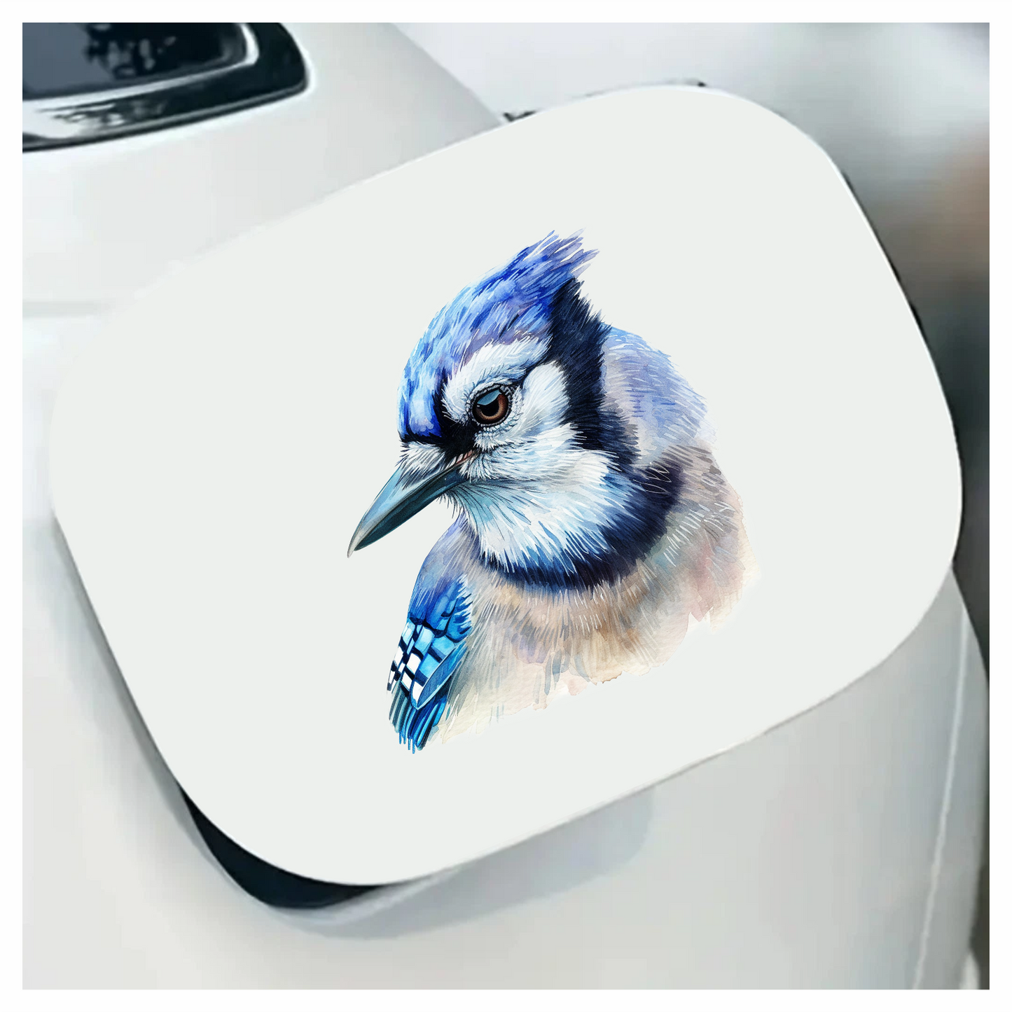 Blue Jay Bird Head Close Vinyl Sticker Decal