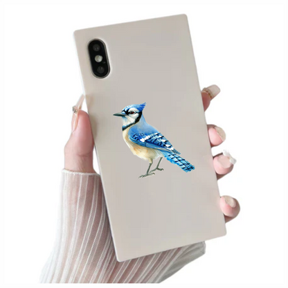 Blue Jay Bird Standing Side Vinyl Sticker Decal