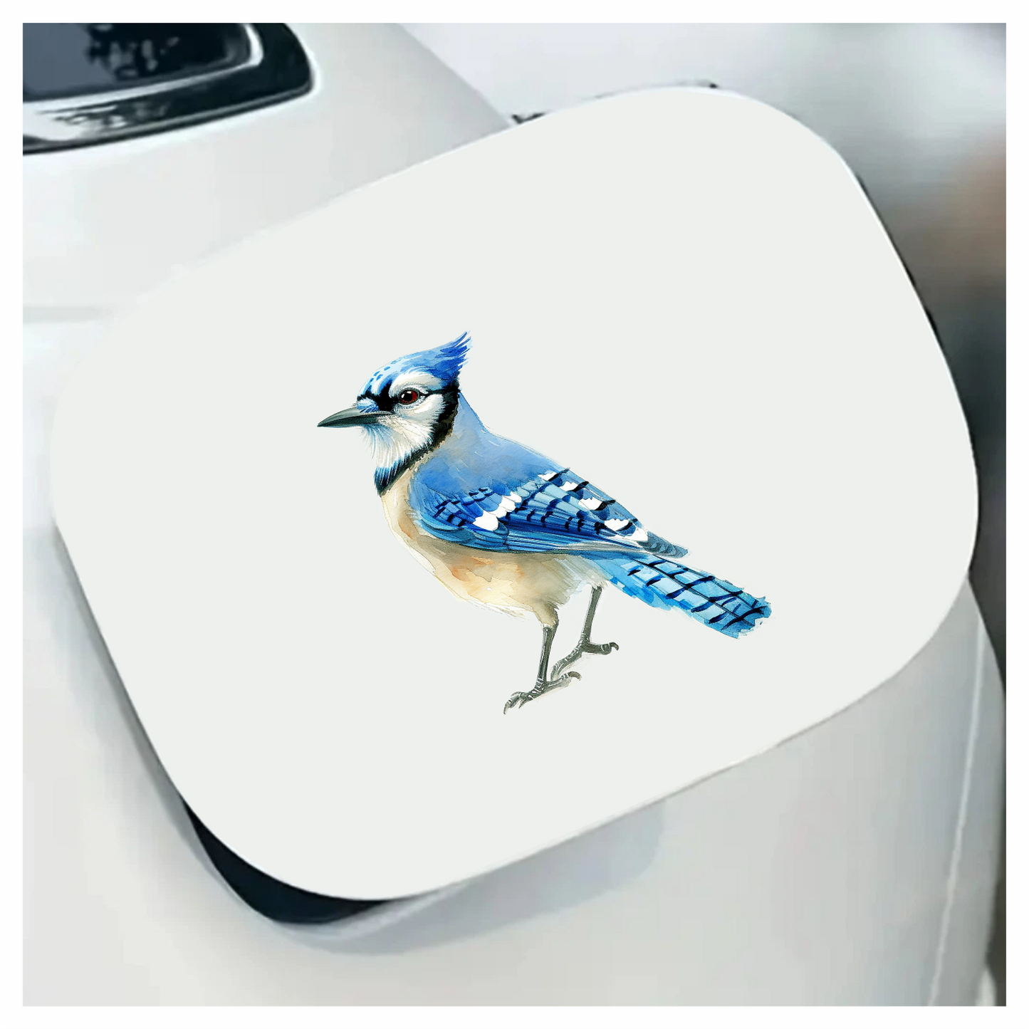 Blue Jay Bird Standing Side Vinyl Sticker Decal
