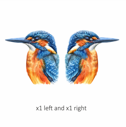 Blue Kingfisher Bird Head Close Vinyl Sticker Decal