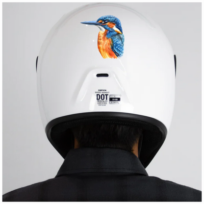 Blue Kingfisher Bird Head Close Vinyl Sticker Decal