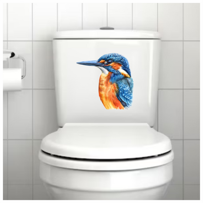 Blue Kingfisher Bird Head Close Vinyl Sticker Decal