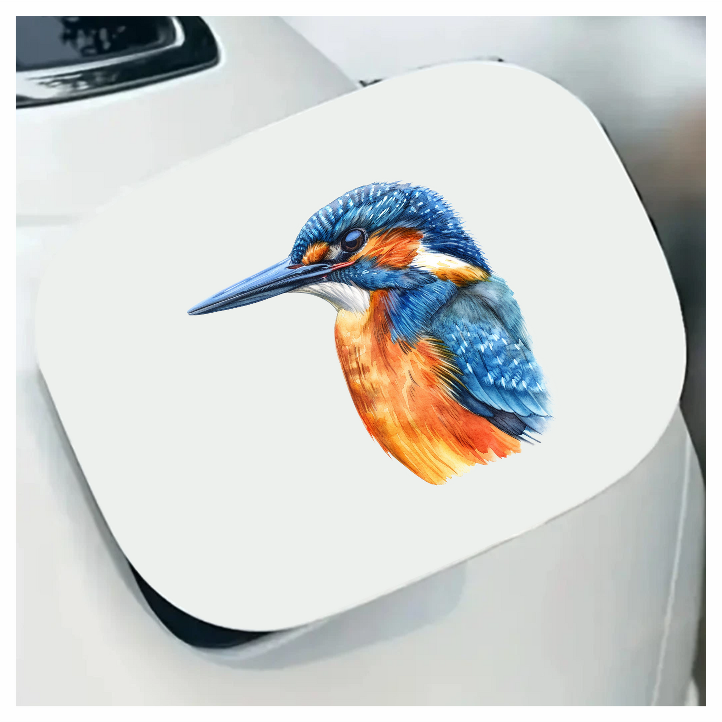 Blue Kingfisher Bird Head Close Vinyl Sticker Decal
