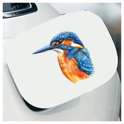 Blue Kingfisher Bird Head Close Vinyl Sticker Decal