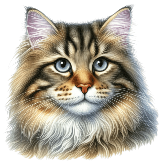 Brown Cat With Blue Eyes Vinyl Sticker Decal