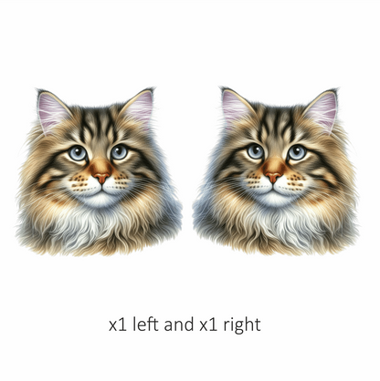 Brown Cat With Blue Eyes Vinyl Sticker Decal