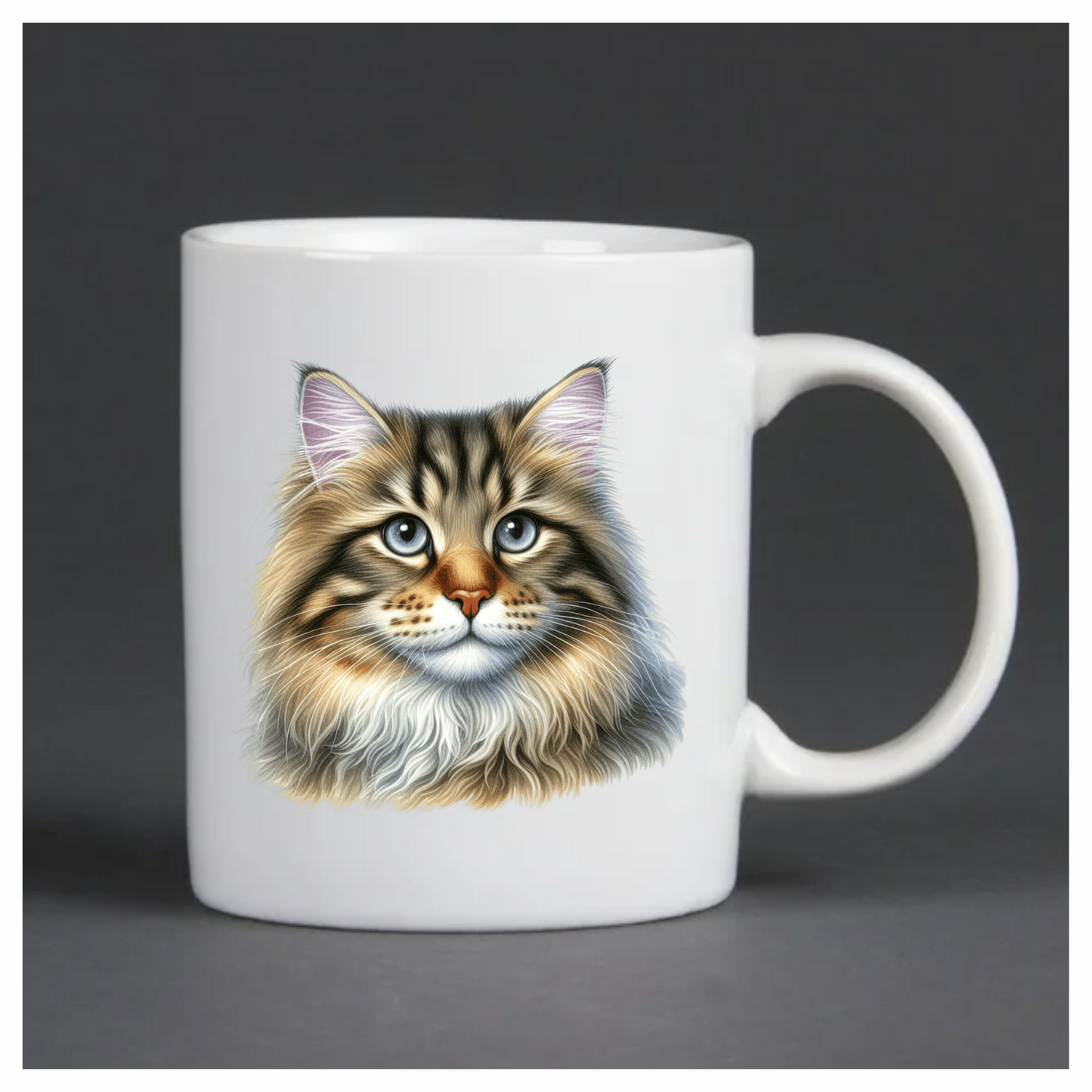 Brown Cat With Blue Eyes Vinyl Sticker Decal