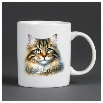 Brown Cat With Blue Eyes Vinyl Sticker Decal