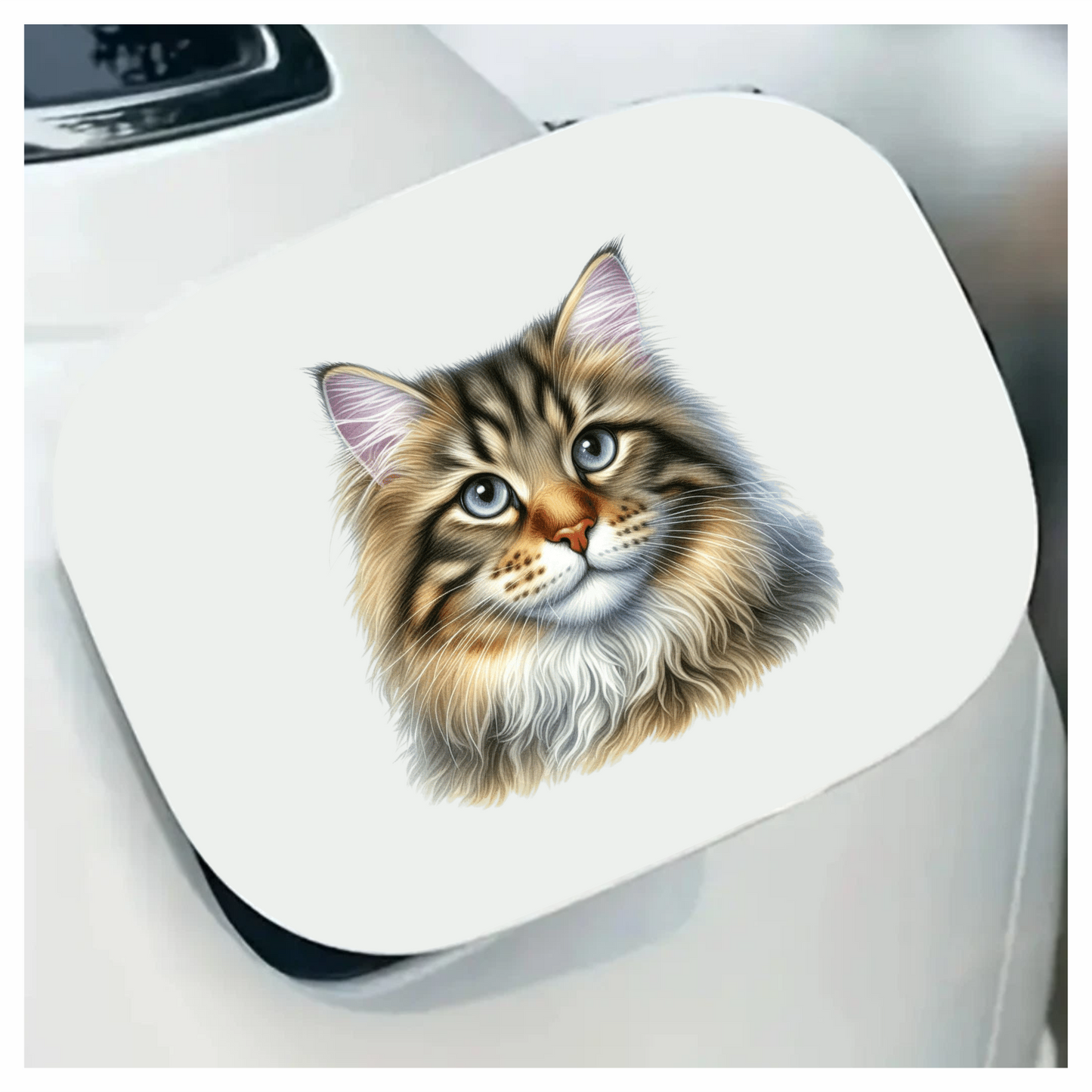 Brown Cat With Blue Eyes Vinyl Sticker Decal