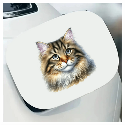 Brown Cat With Blue Eyes Vinyl Sticker Decal