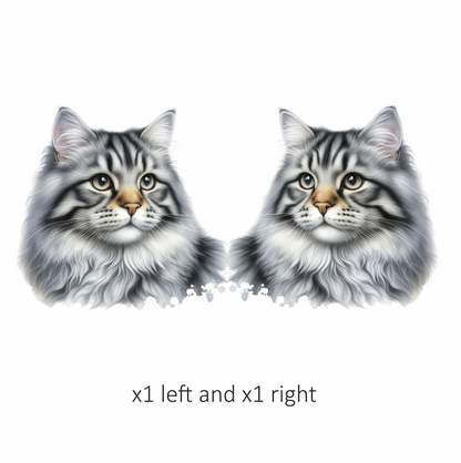 Gray Cat With Brown Eyes Vinyl Sticker Decal