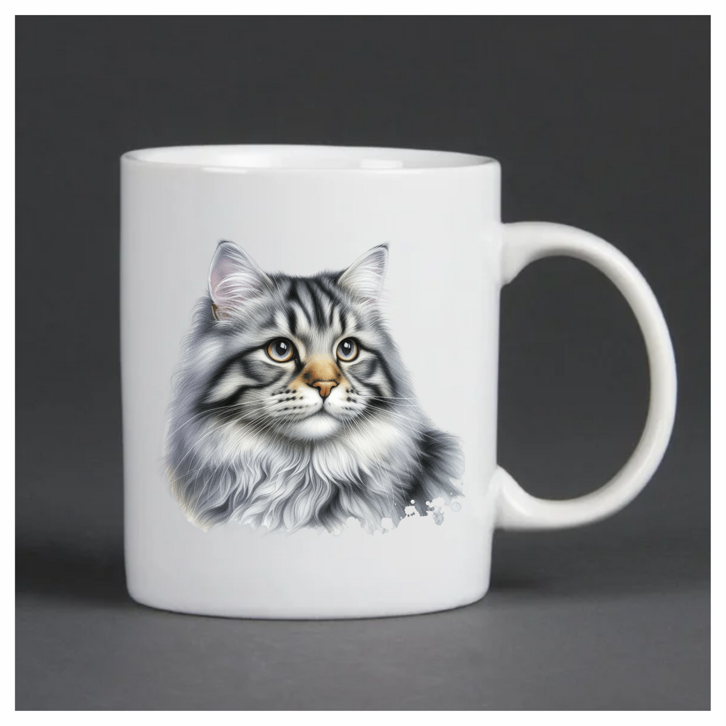 Gray Cat With Brown Eyes Vinyl Sticker Decal