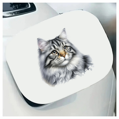 Gray Cat With Brown Eyes Vinyl Sticker Decal