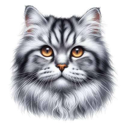 Gray Cat With Golden Eyes Vinyl Sticker Decal