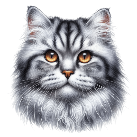 Gray Cat With Golden Eyes Vinyl Sticker Decal