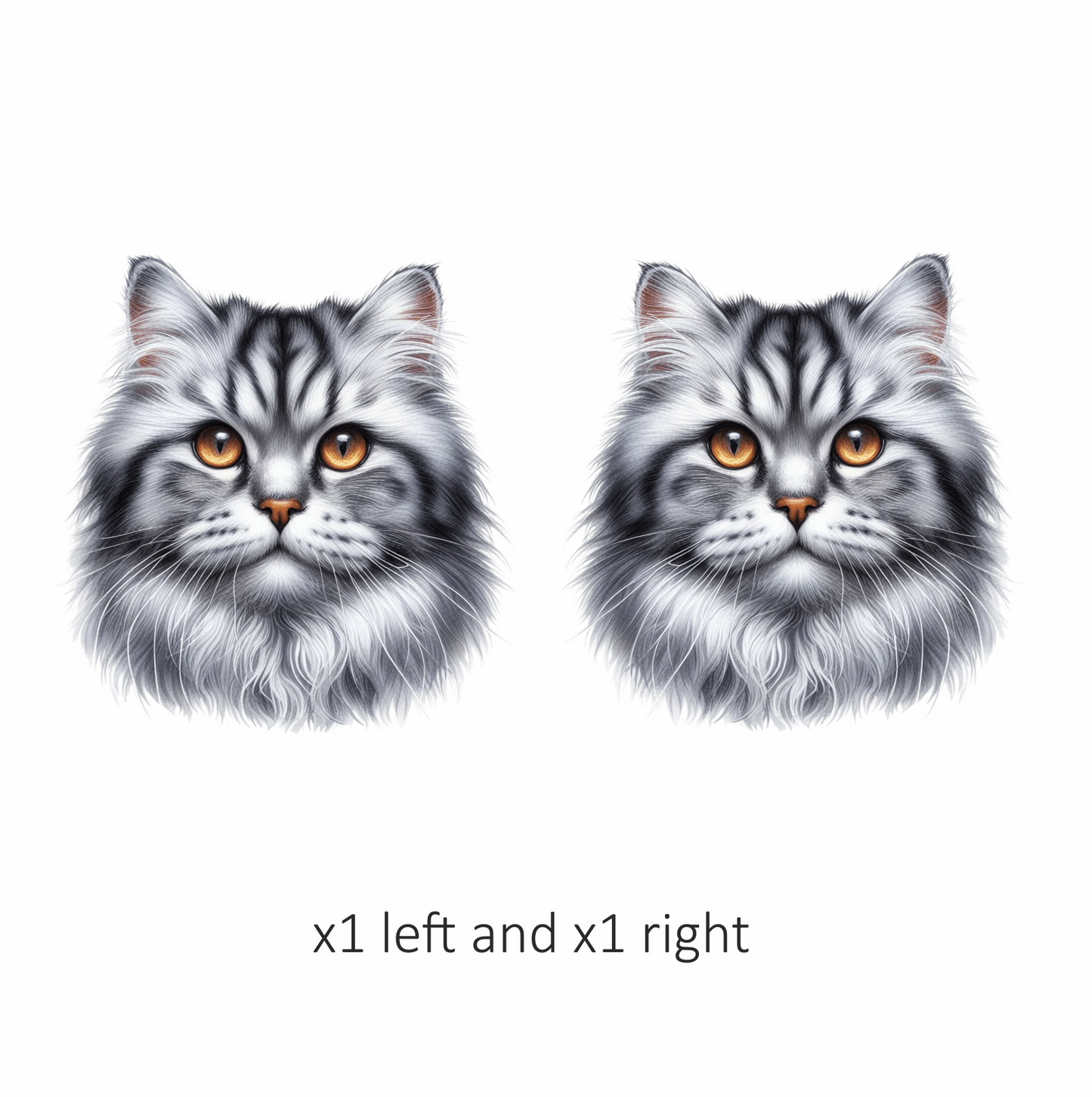 Gray Cat With Golden Eyes Vinyl Sticker Decal