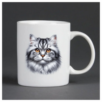 Gray Cat With Golden Eyes Vinyl Sticker Decal