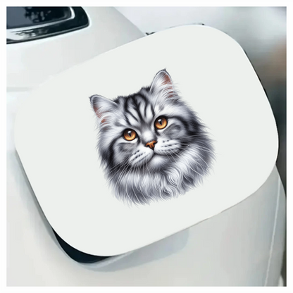 Gray Cat With Golden Eyes Vinyl Sticker Decal