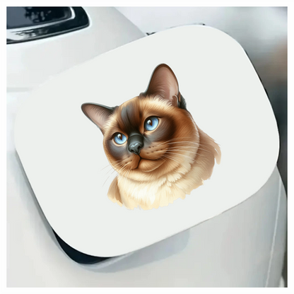 Brown Siamese Cat With Blue Eyes Vinyl Sticker Decal