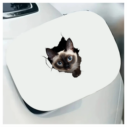 Brown Siamese Cat With Blue Eyes Vinyl Sticker Decal