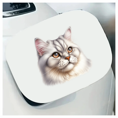White Persian Cat With Orange Eyes Vinyl Sticker Decal