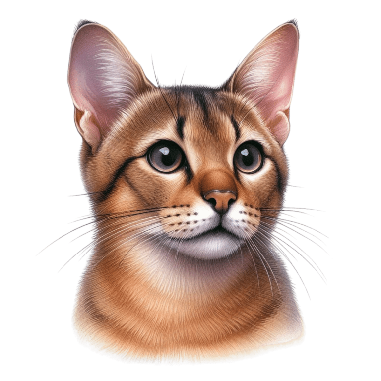 Brown Abyssinian Cat With Dark Eyes Vinyl Sticker Decal