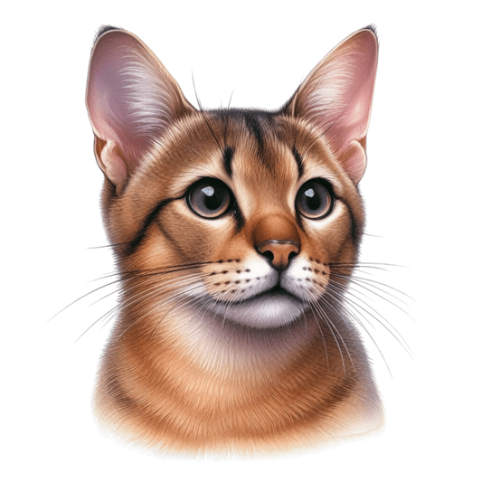 Brown Abyssinian Cat With Dark Eyes Vinyl Sticker Decal