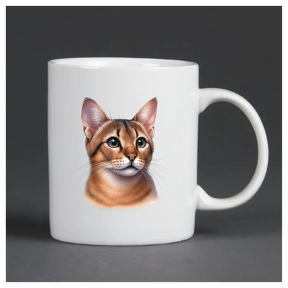 Brown Abyssinian Cat With Dark Eyes Vinyl Sticker Decal