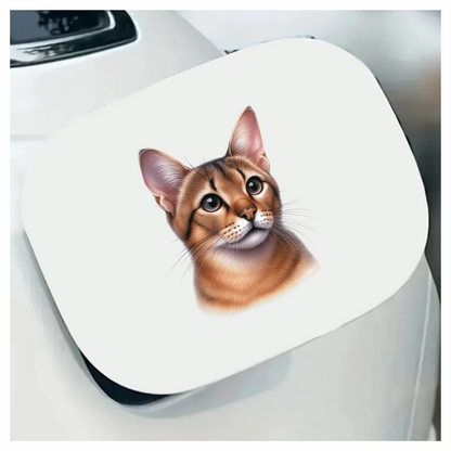 Brown Abyssinian Cat With Dark Eyes Vinyl Sticker Decal