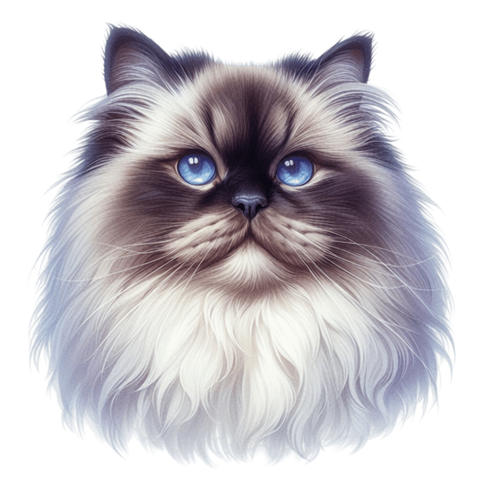 White Himalayan Cat With Blue Eyes Vinyl Sticker Decal