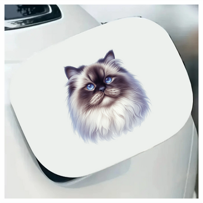 White Himalayan Cat With Blue Eyes Vinyl Sticker Decal