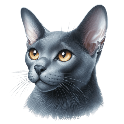 Gray Burmese Cat With Orange Eyes Vinyl Sticker Decal